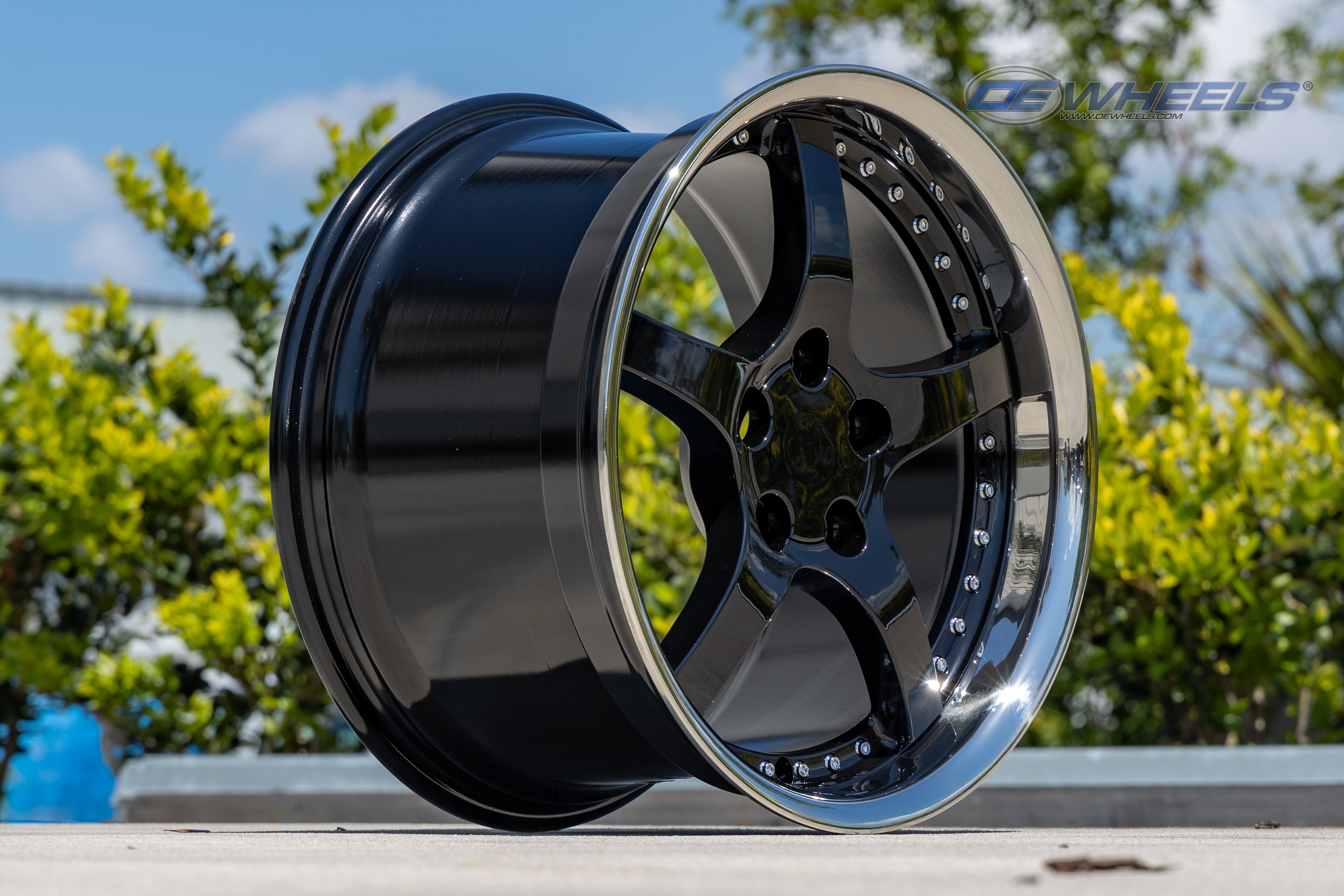 OE Wheels CV05-D18095-5475-54BM 18" Replica fits Chevrolet Corvette C5 Black