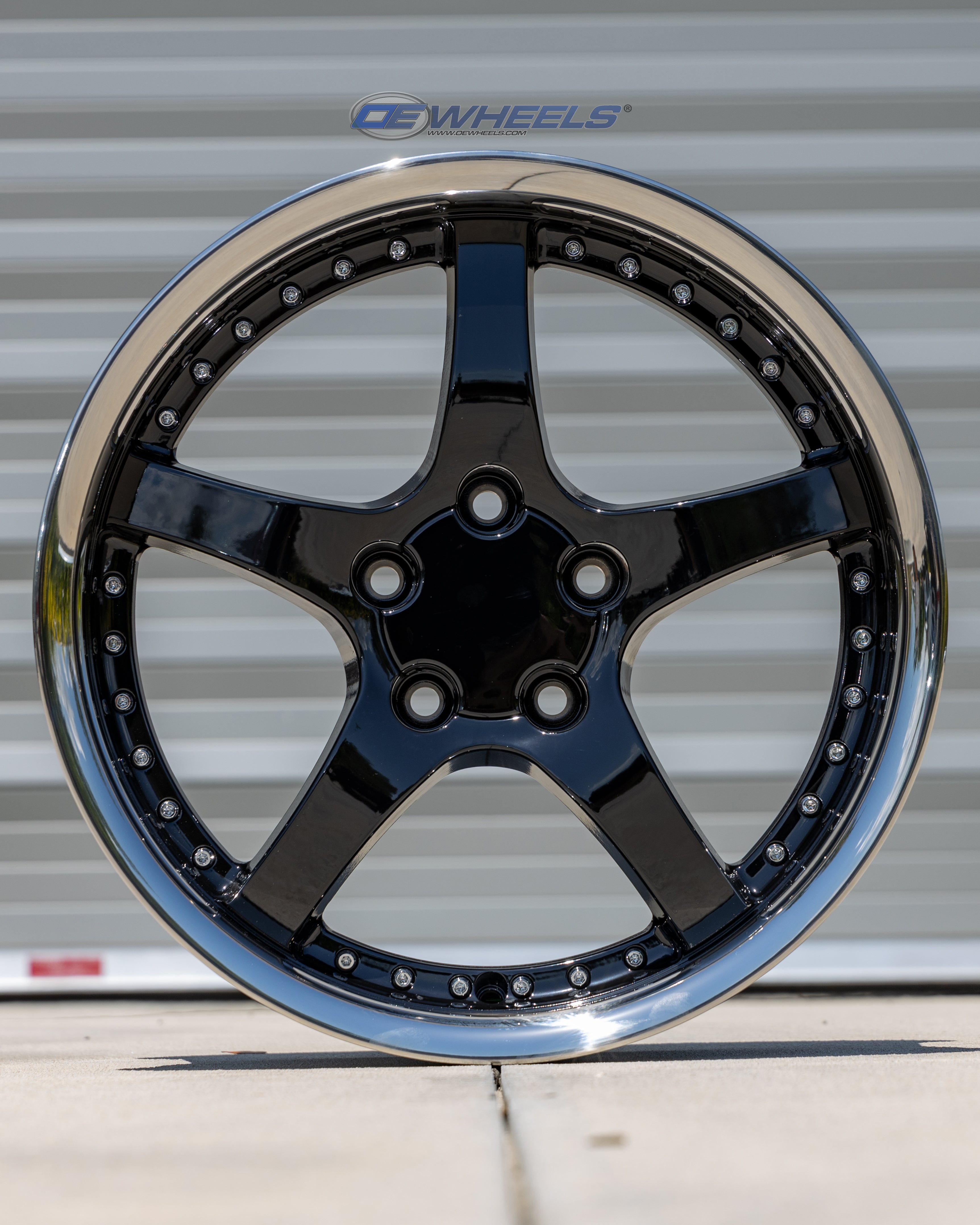 OE Wheels CV05-D18095-5475-54BM 18" Replica fits Chevrolet Corvette C5 Black