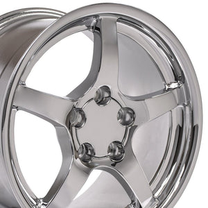 OE Wheels CV05-D18095-5475-54C 18" Replica fits Chevrolet Corvette C5 Chrome