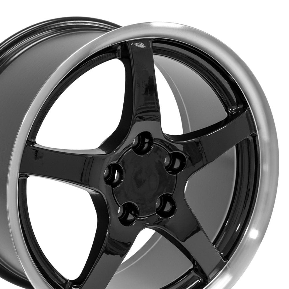 OE Wheels CV05-D18095-5475-54BM 18" Replica fits Chevrolet Corvette C5 Black