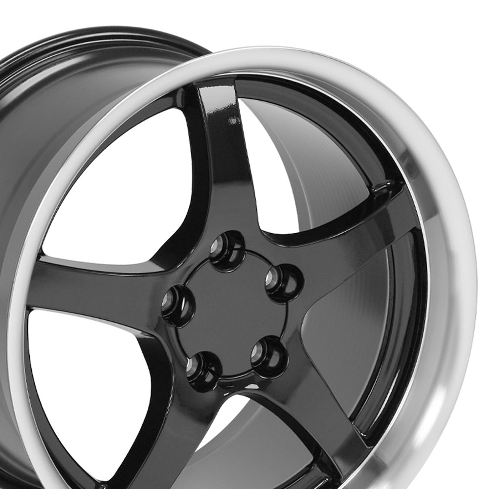 OE Wheels CV05-D18105-5475-56BM 18" Replica fits Chevrolet Corvette C5 Black