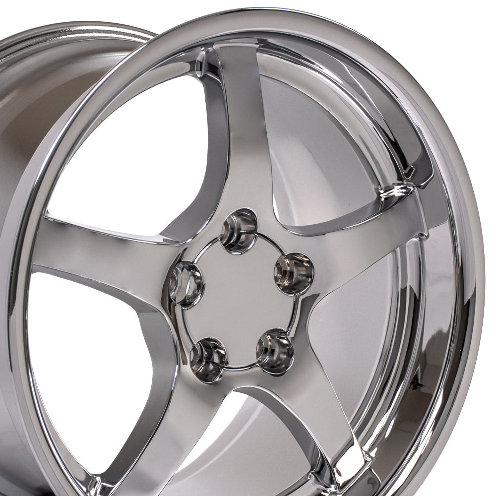 OE Wheels CV05-18095-5475-65C 18" Replica fits Chevrolet Corvette C5 Chrome