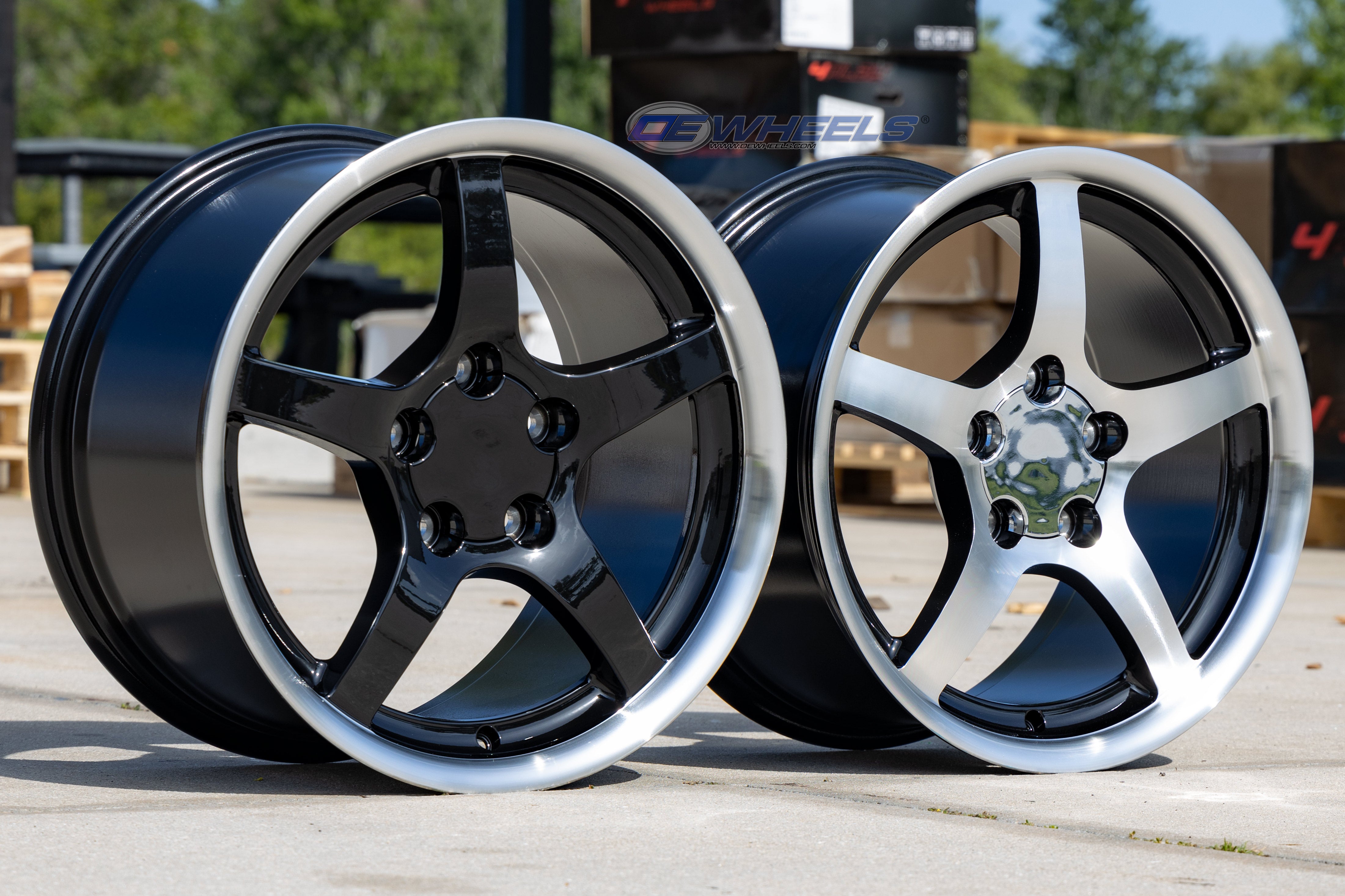 OE Wheels CV05-D17095-5475-54BM 17" Replica fits Chevrolet Corvette C5 Black