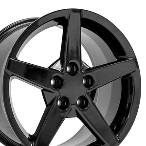 OE Wheels CV06A-18095-5475-58B 18" Replica fits Chevrolet Corvette C6 Black