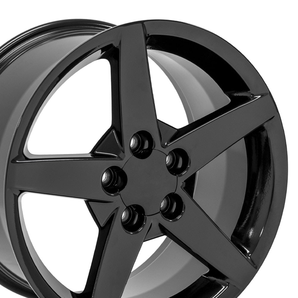 OE Wheels CV06A-18095-5475-58B 18" Replica fits Chevrolet Corvette C6 Black