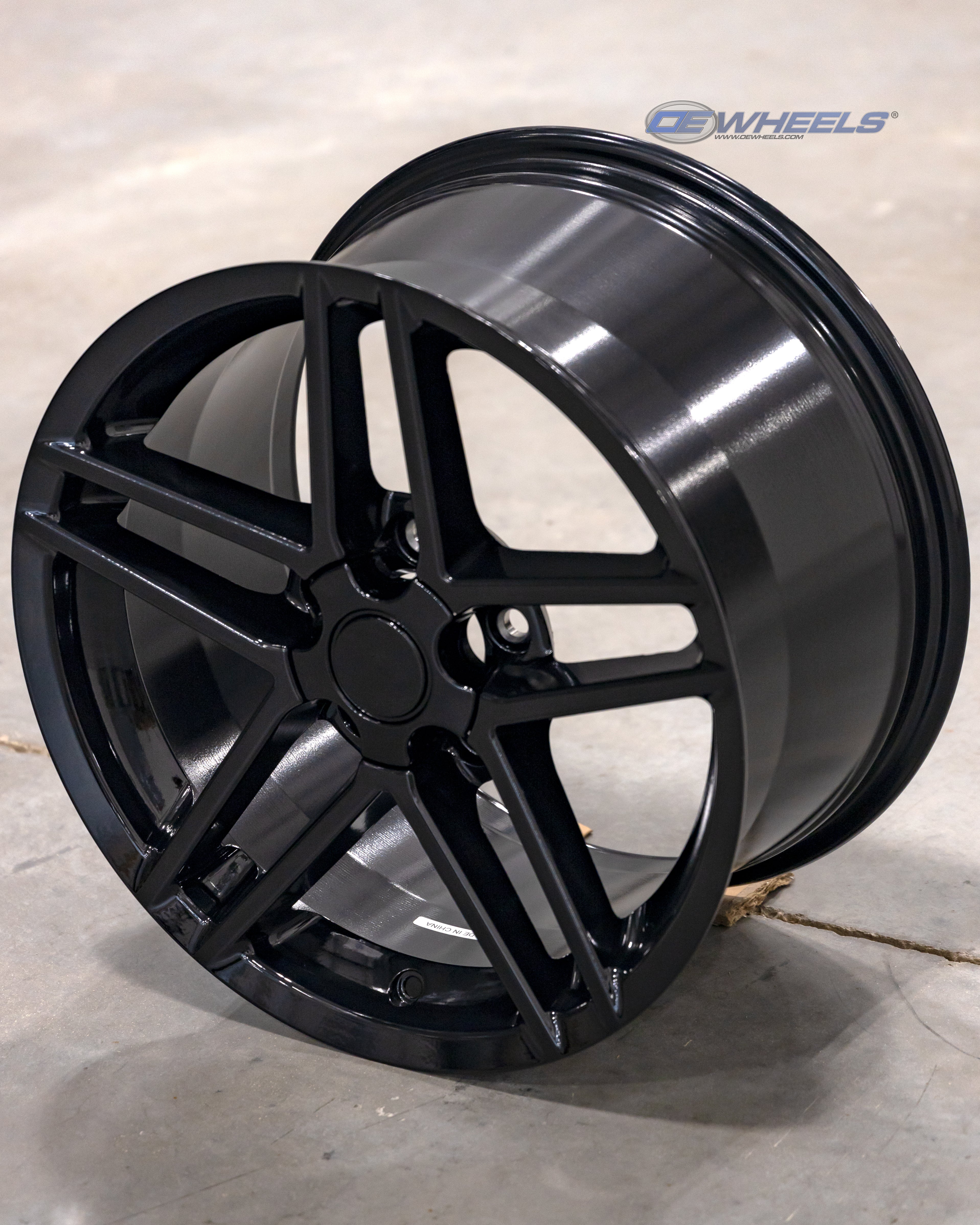 OE Wheels CV07A-18095-5475-56B 18" Replica fits Chevrolet Corvette C6 Z06 Black