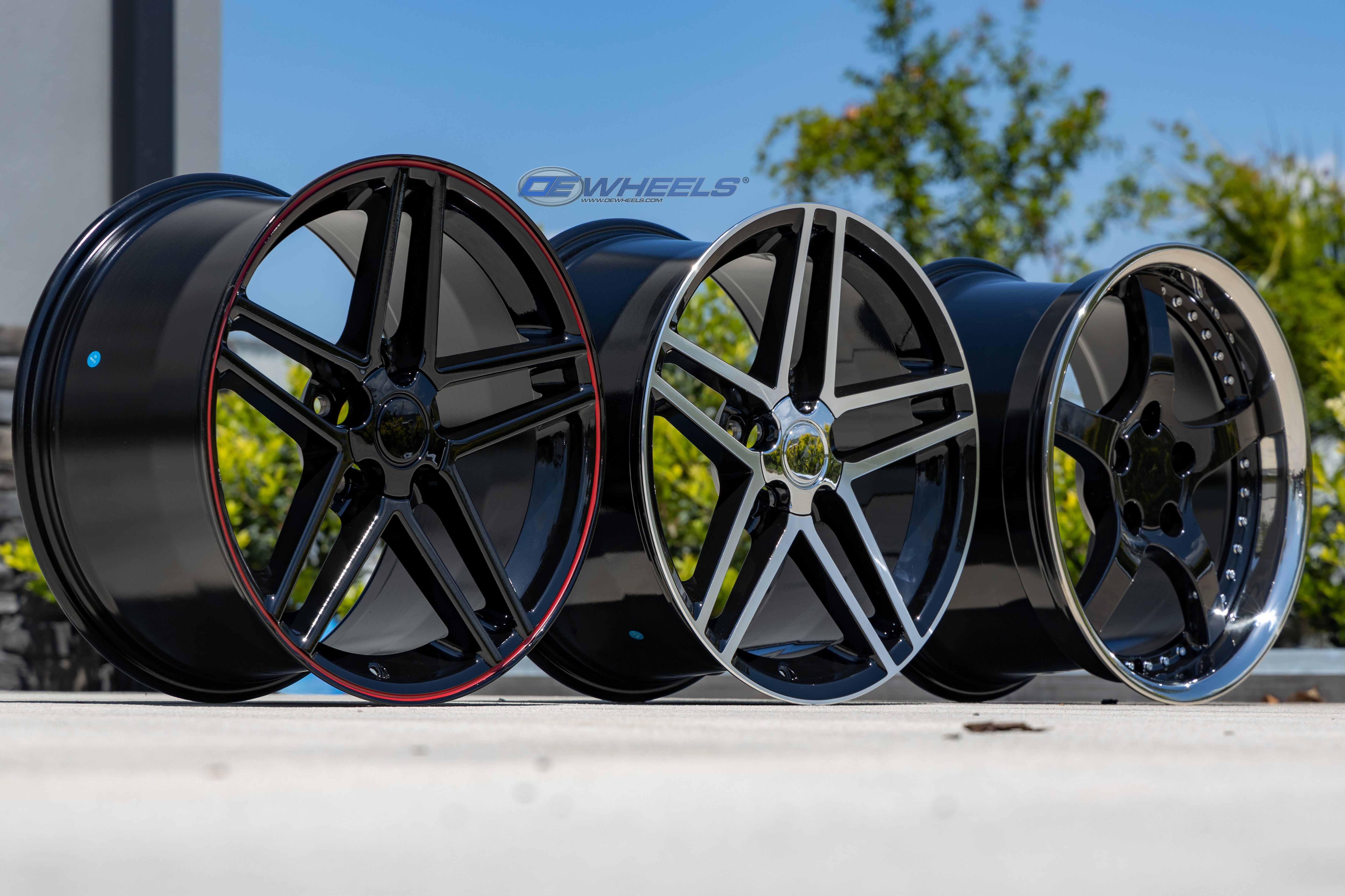 OE Wheels CV05-D17095-5475-54BM 17" Replica fits Chevrolet Corvette C5 Black