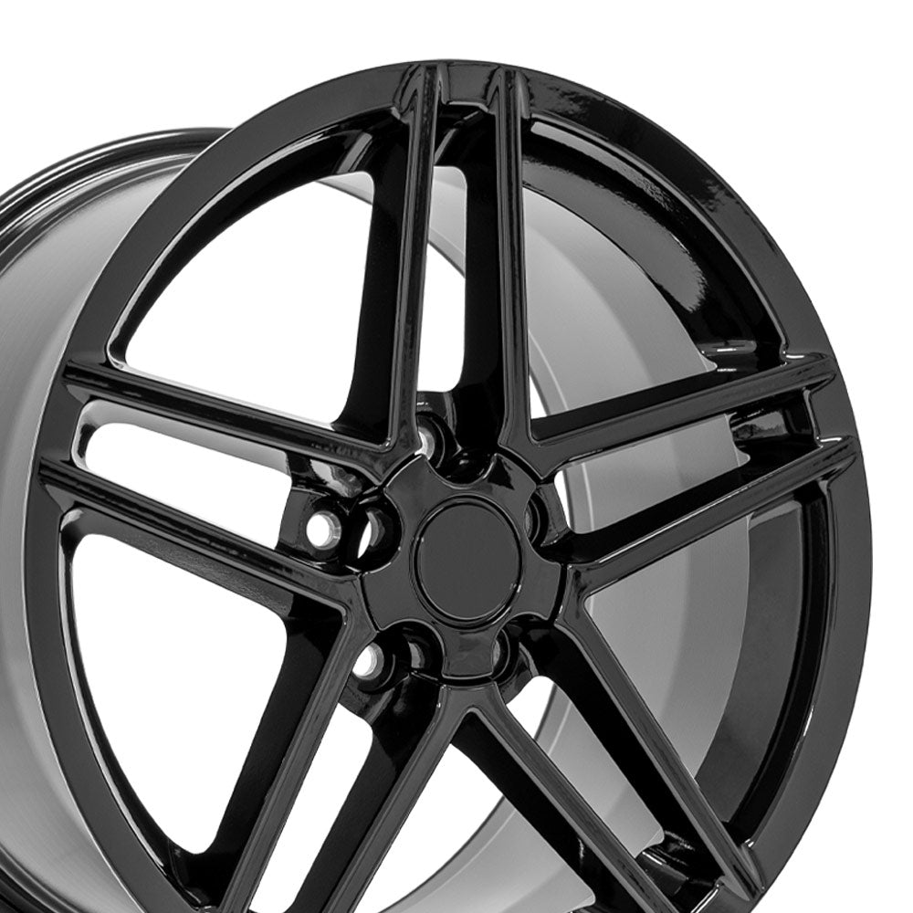 OE Wheels CV07A-18095-5475-56B 18" Replica fits Chevrolet Corvette C6 Z06 Black