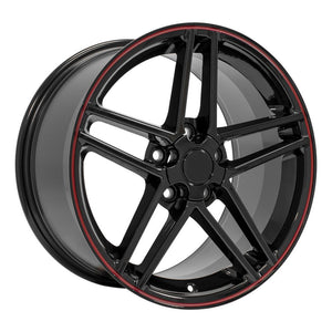 OE Wheels CV07A-18095-5475-56BR 18" Replica Fits Corvette C6 Z06 Rim Redline