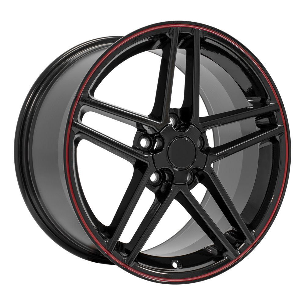 OE Wheels CV07A-18095-5475-56BR 18" Replica Fits Corvette C6 Z06 Rim Redline