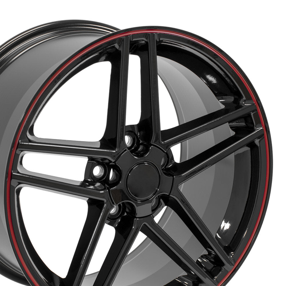 OE Wheels CV07A-18095-5475-56BR 18" Replica Fits Corvette C6 Z06 Rim Redline