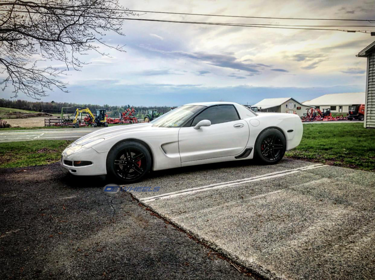 OE Wheels CV07A-18095-5475-56B 18" Replica fits Chevrolet Corvette C6 Z06 Black