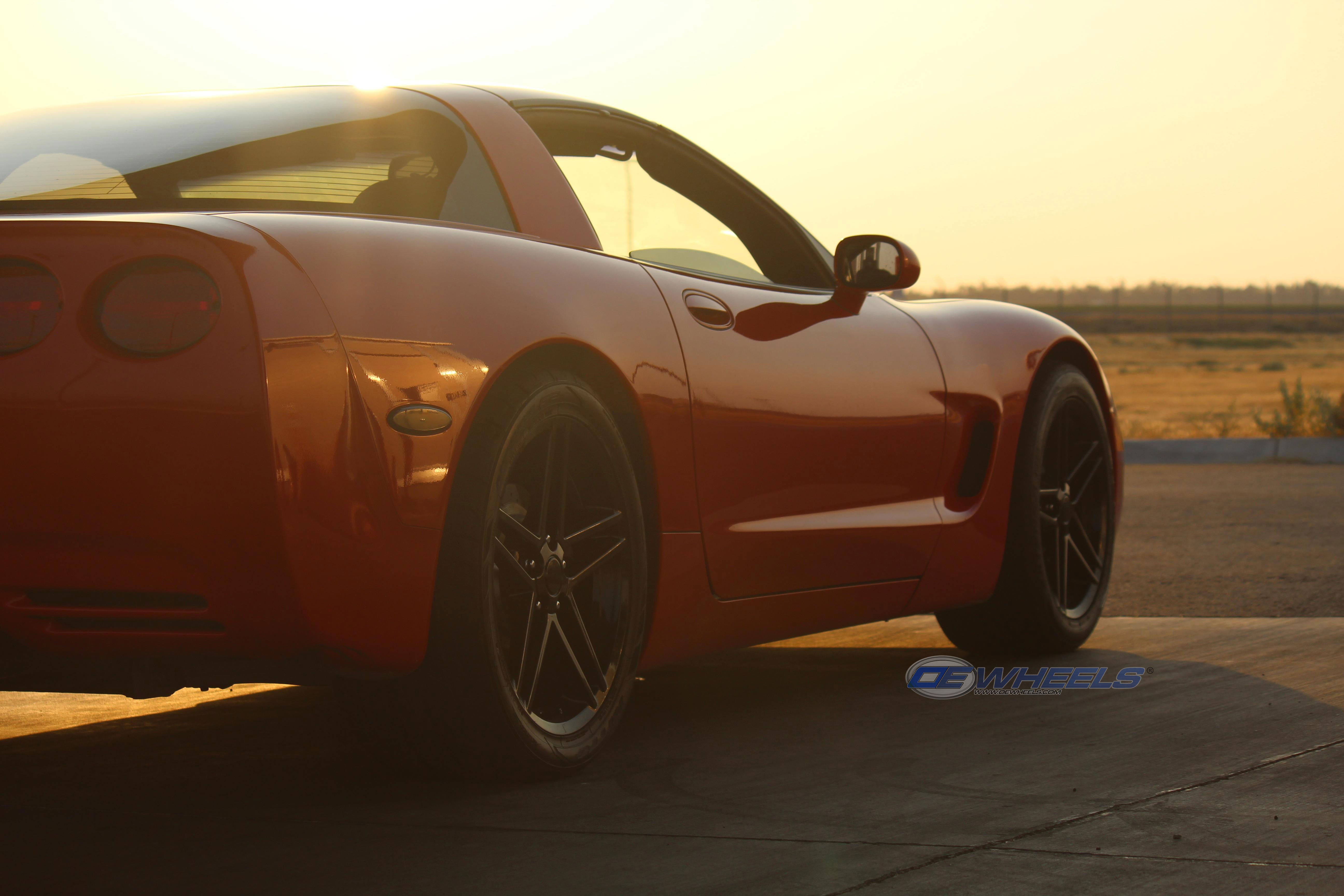OE Wheels CV07A-18095-5475-56B 18" Replica fits Chevrolet Corvette C6 Z06 Black