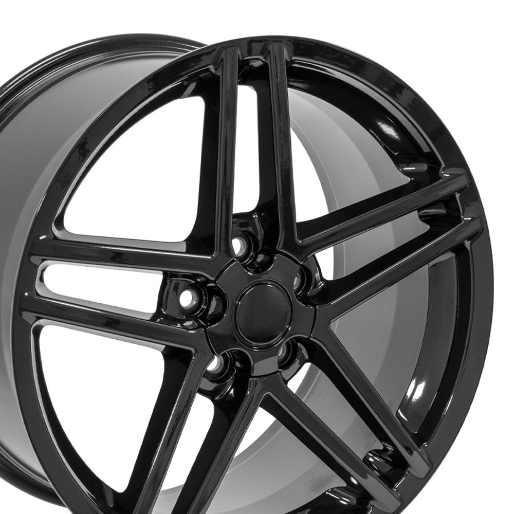 OE Wheels CV07B-19100-5475-65B 19" Replica fits Chevrolet Corvette C6 Z06 Black