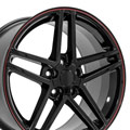 OE Wheels CV07B-19100-5475-65B 19" Replica fits Chevrolet Corvette C6 Z06 Black