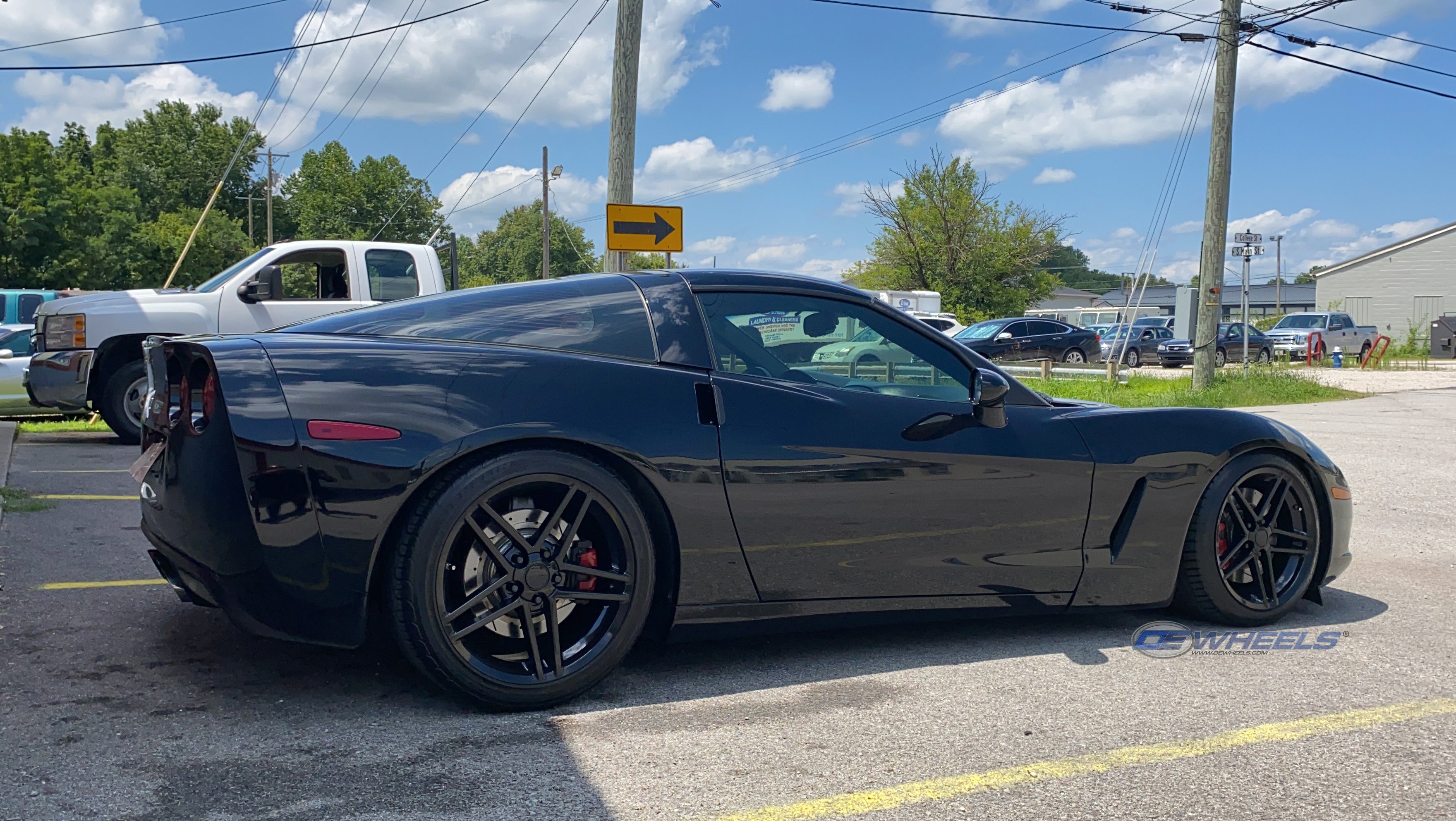 OE Wheels CV07B-19100-5475-65B 19" Replica fits Chevrolet Corvette C6 Z06 Black