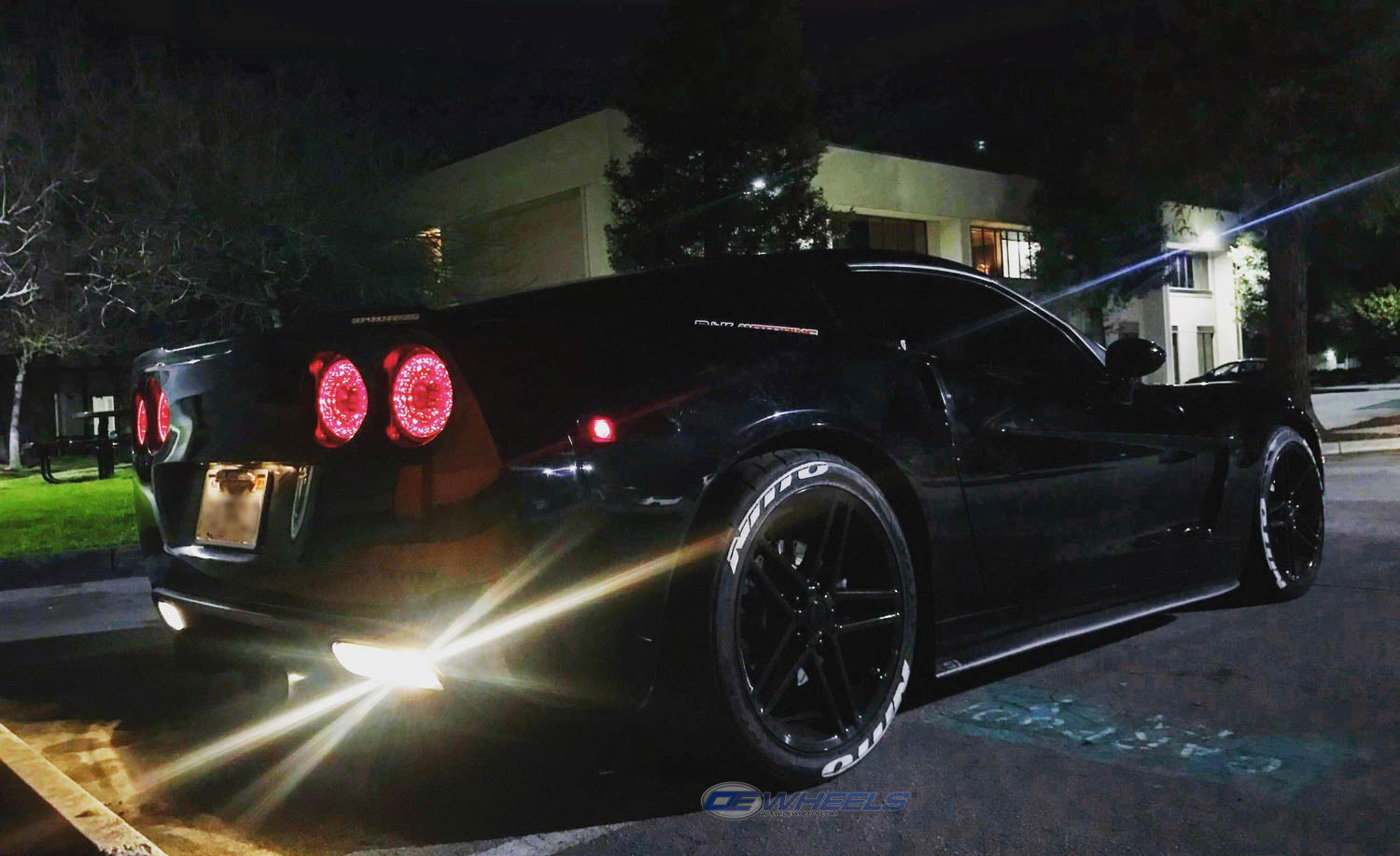 OE Wheels CV07B-19100-5475-65B 19" Replica fits Chevrolet Corvette C6 Z06 Black