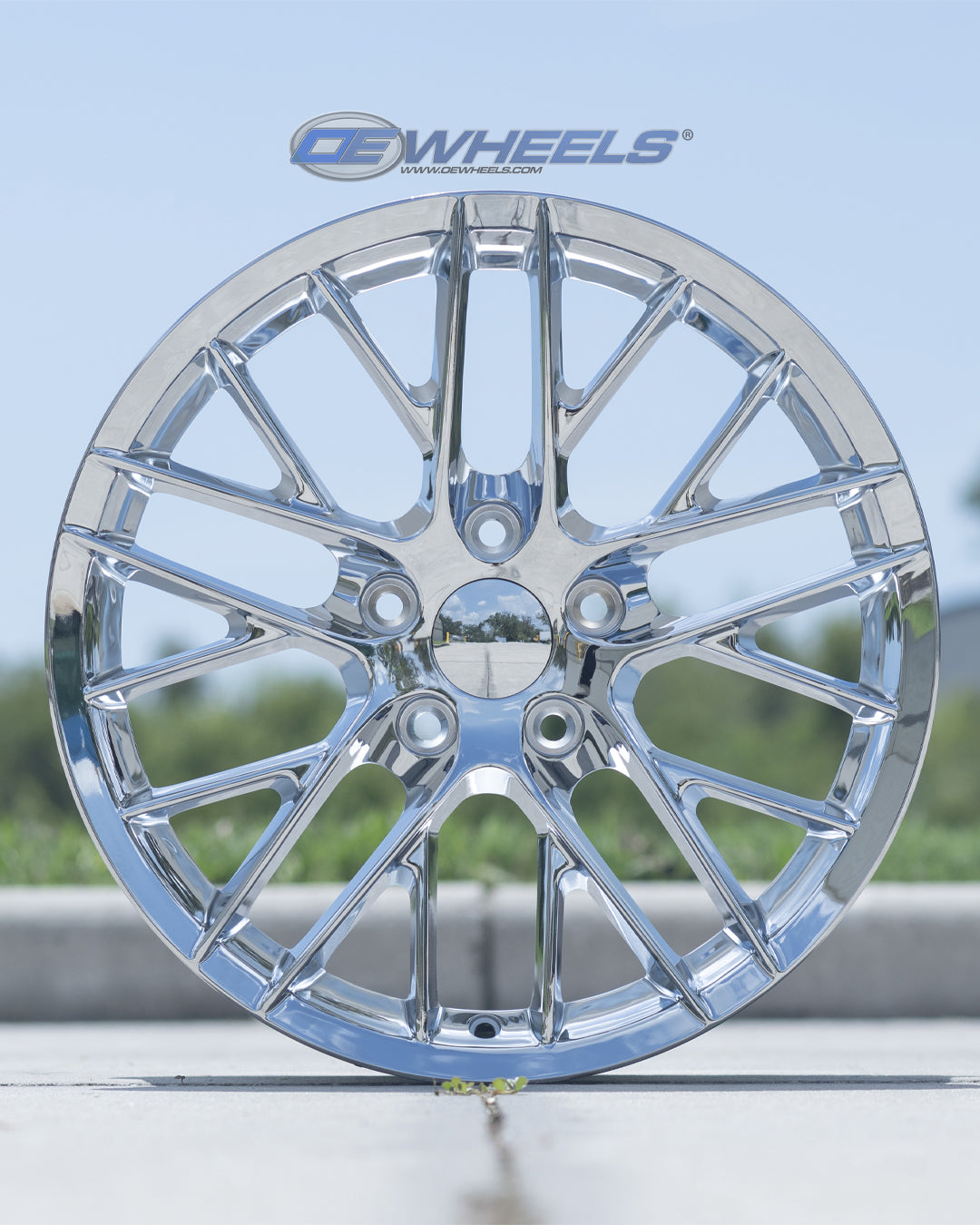 OE Wheels CV08A-18105-5475-56C 18" Replica fits Chevrolet Corvette C6 ZR1 Chrome