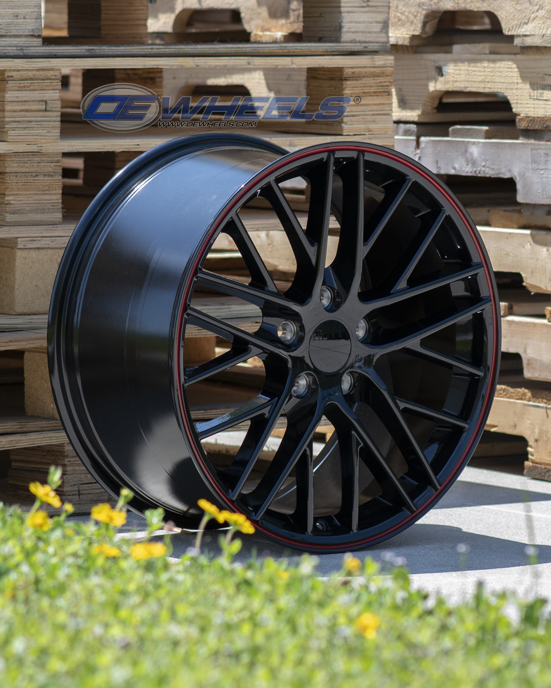 OE Wheels CV08B-19100-5475-79BR 19" Replica fits Chevy Corvette C6 ZR1 Redline