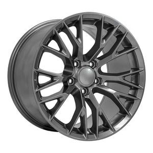 OE Wheels CV22-18105-5475-56G 18" Replica fits Chevrolet Corvette C7 Z06 Gun-mtl