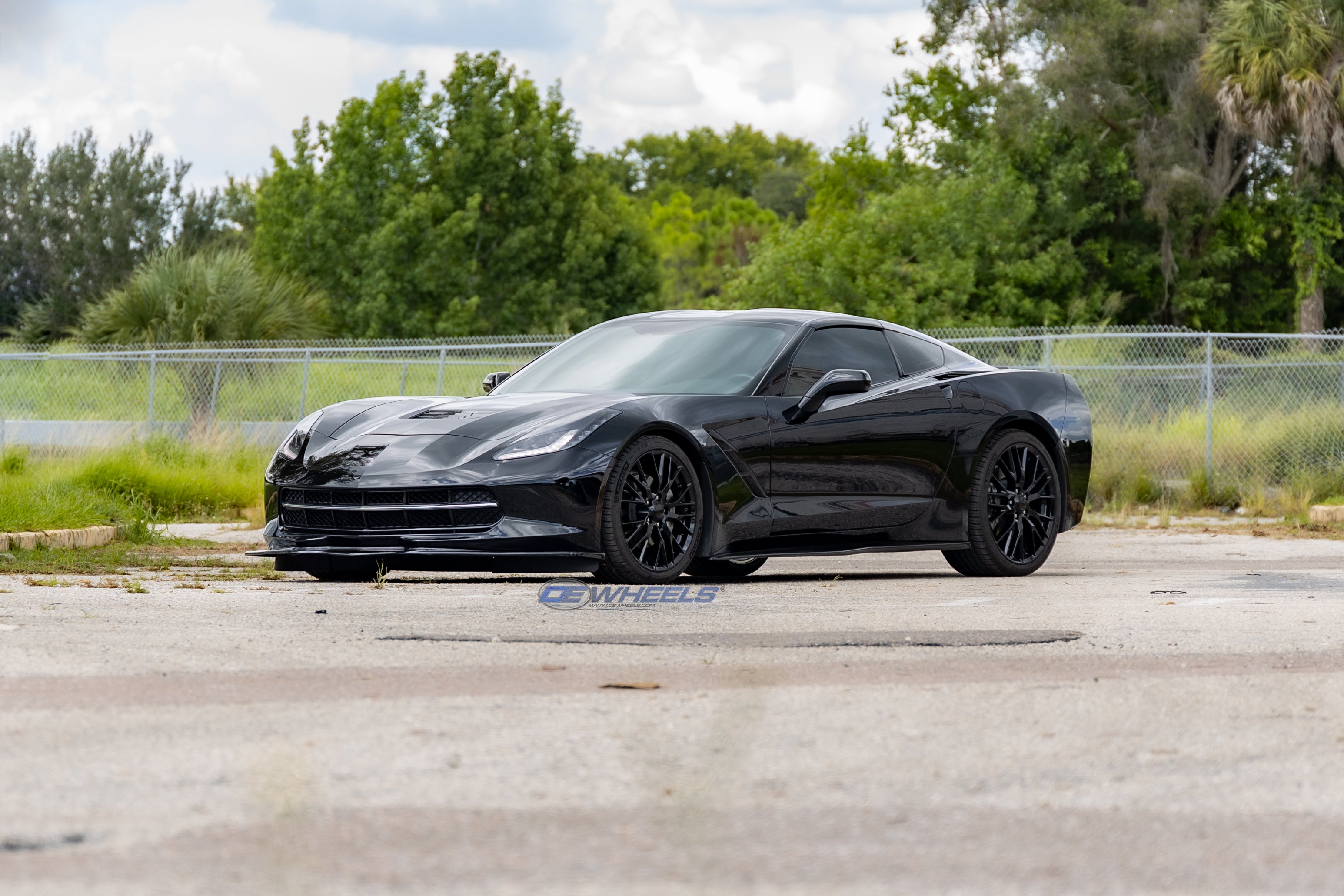 OE Wheels CV22C-20010-5475-79B 20" Replica fits Chevrolet Corvette C7 Z06 Black