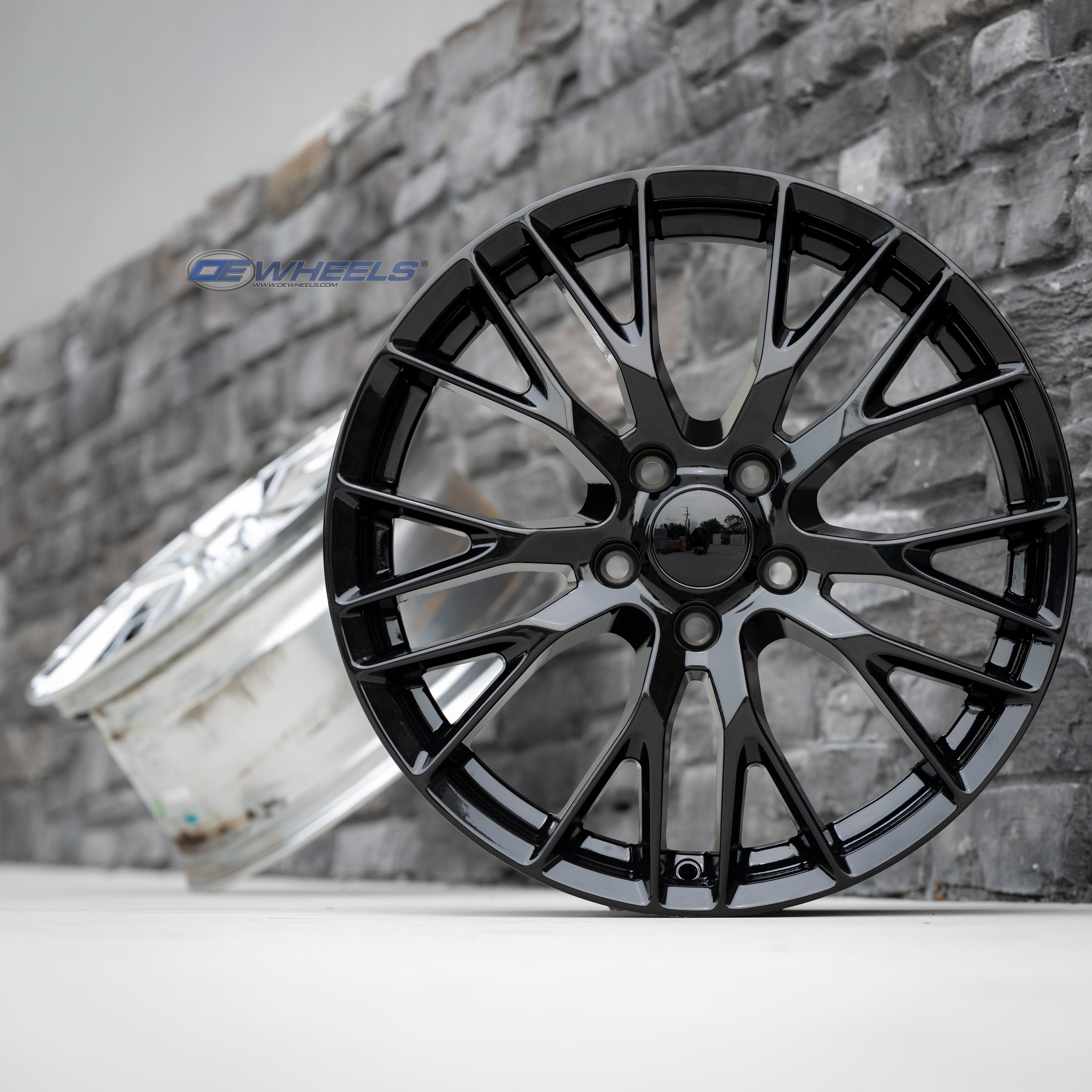 OE Wheels CV22C-19085-5475-56B 19" Replica fits Chevrolet Corvette C7 Z06 Black