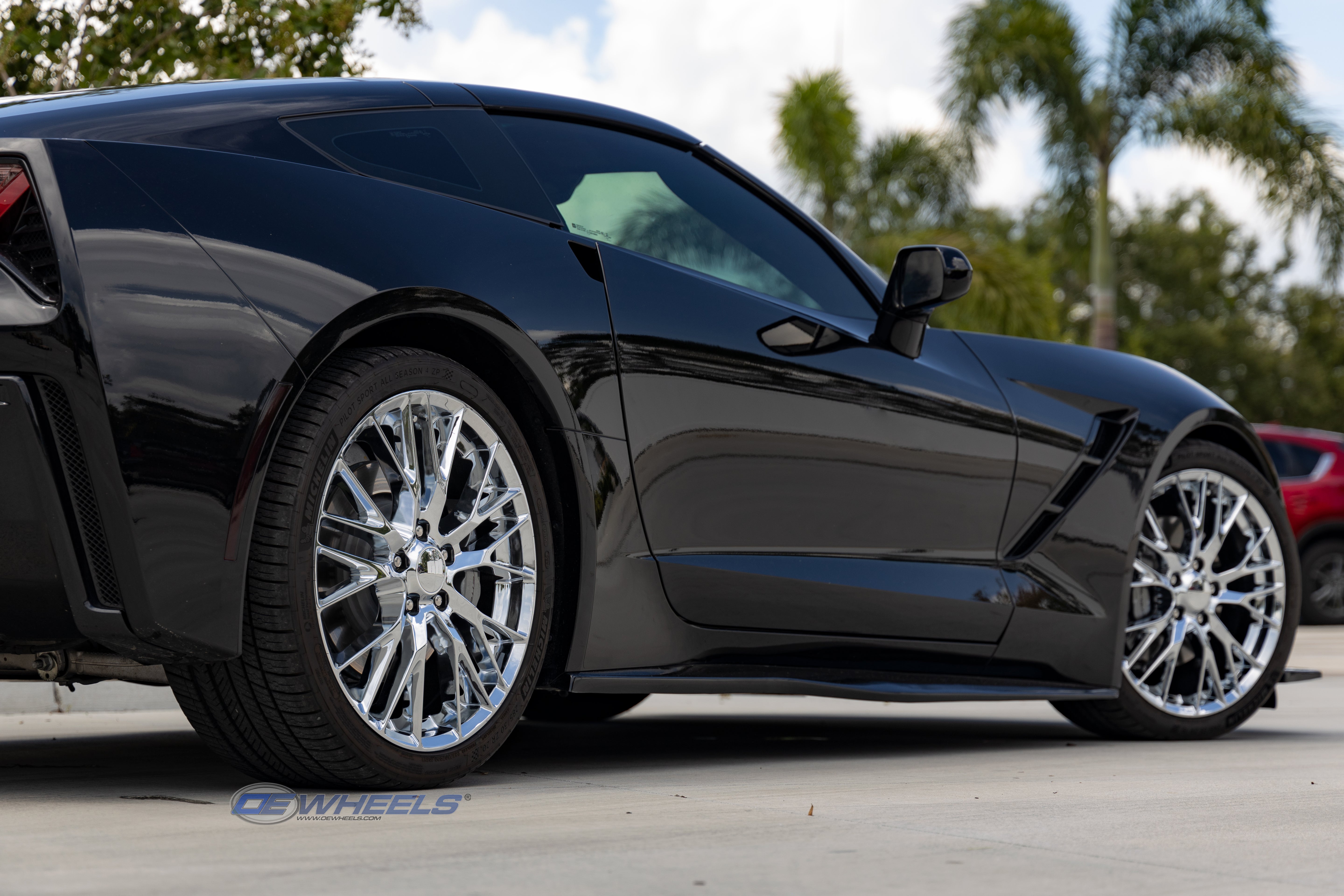 OE Wheels CV22C-20010-5475-79C 20" Replica fits Chevrolet Corvette C7 Z06 Chrome