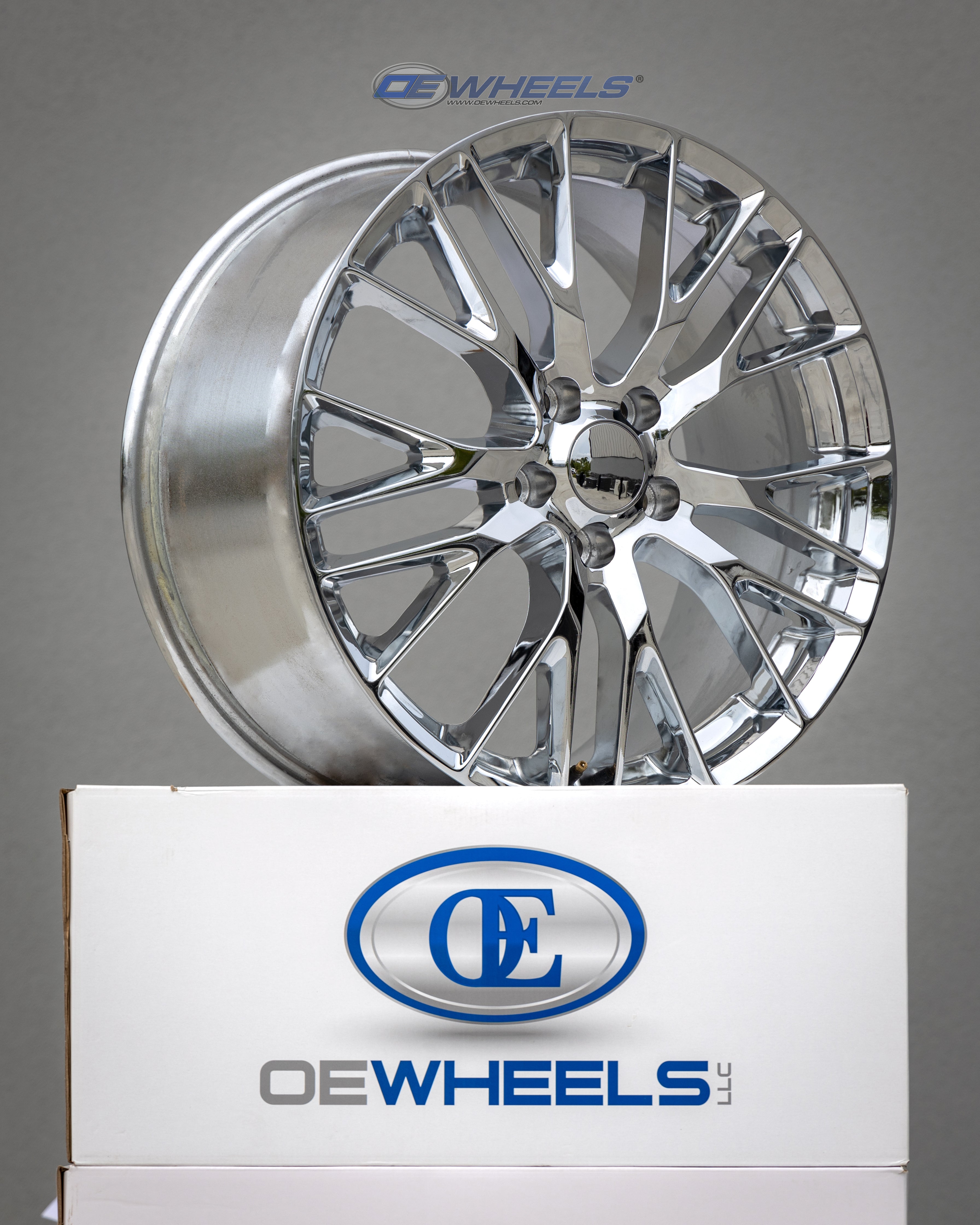 OE Wheels CV22B-19100-5475-79C 19" Replica fits Chevrolet Corvette C7 Z06 Chrome