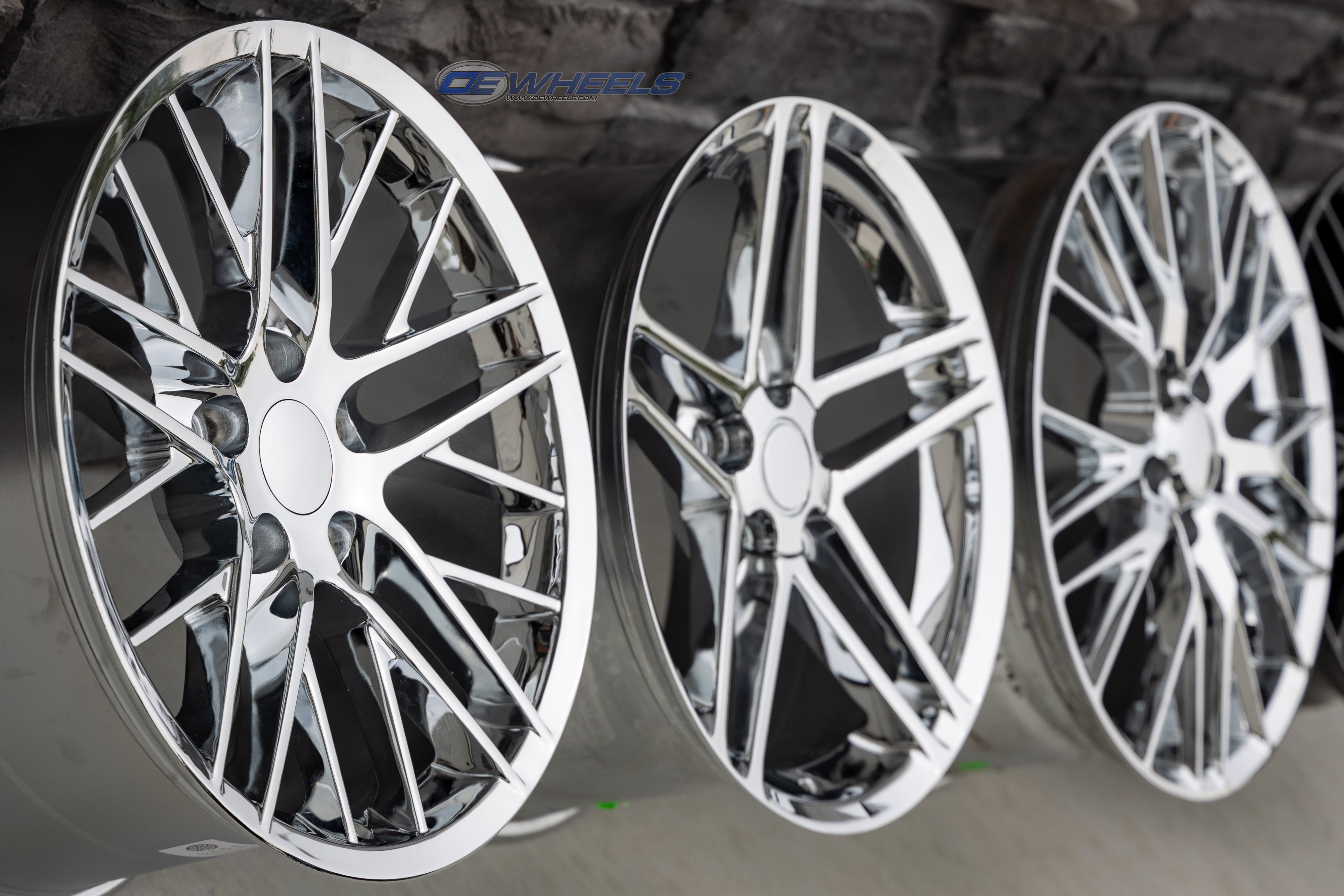 OE Wheels CV22B-19100-5475-79C 19" Replica fits Chevrolet Corvette C7 Z06 Chrome