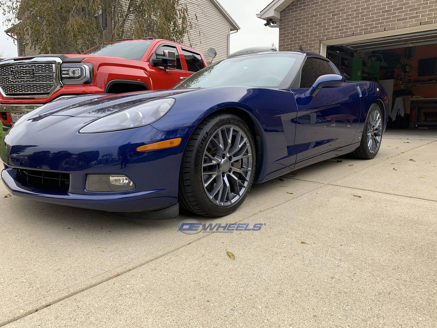 OE Wheels CV22B-19100-5475-79G 19" Replica fits Chevy Corvette C7 Z06 Gunmetal