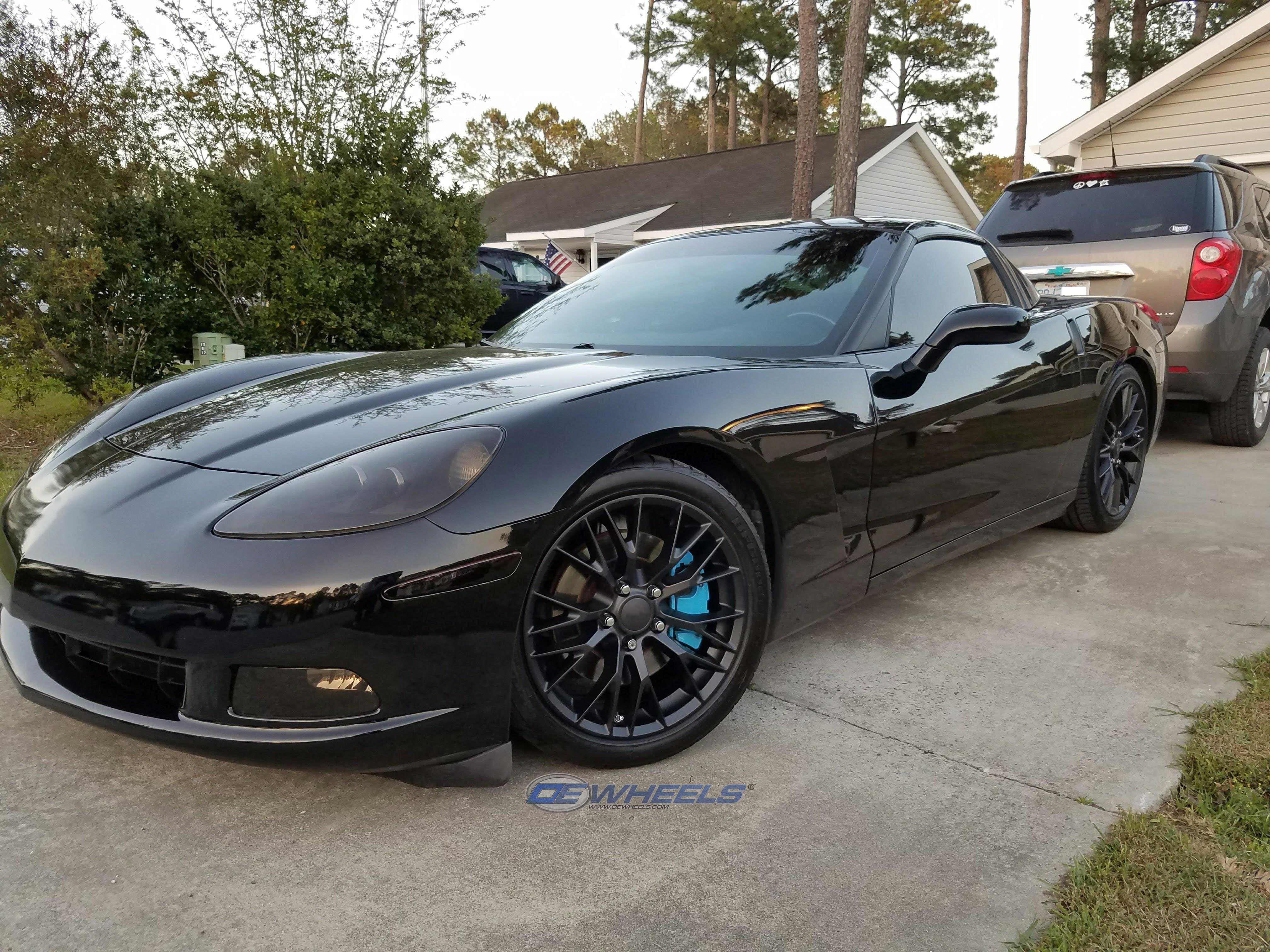 OE Wheels CV22B-19100-5475-79B1 19" Replica fits Chevrolet Corvette C7 Z06 Black