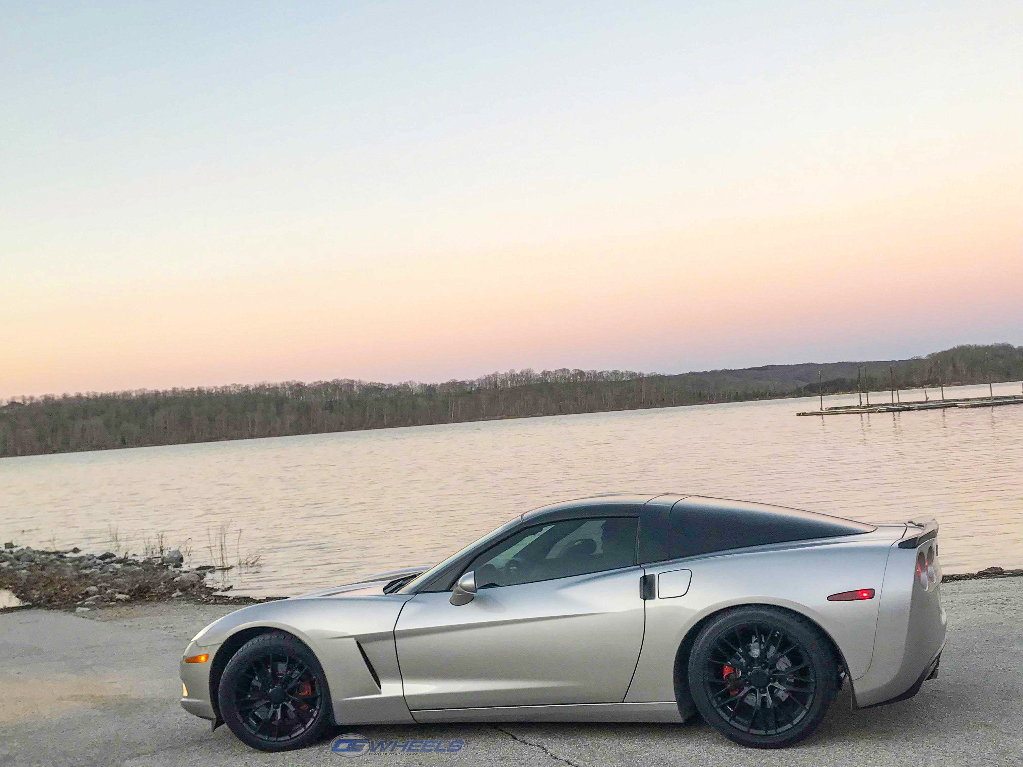 OE Wheels CV22B-19100-5475-79B1 19" Replica fits Chevrolet Corvette C7 Z06 Black