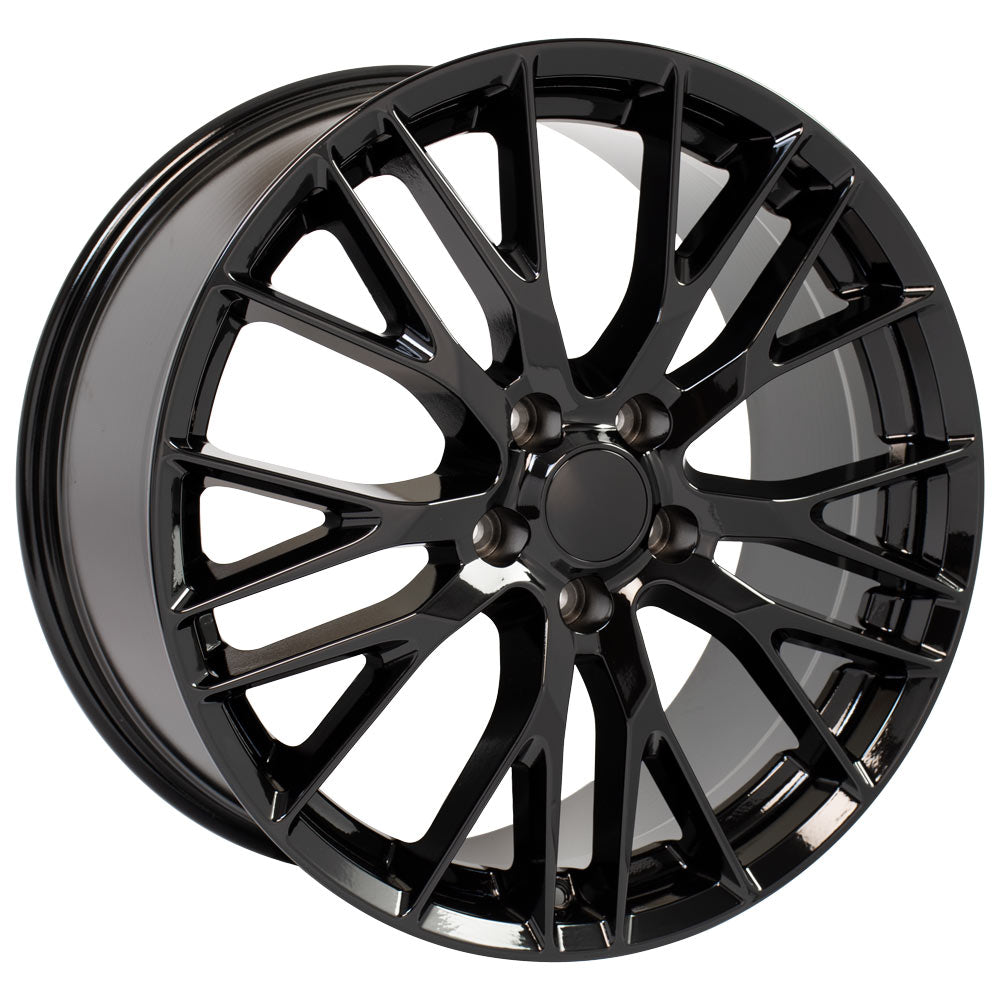 OE Wheels CV22C-20010-5475-79B 20" Replica fits Chevrolet Corvette C7 Z06 Black