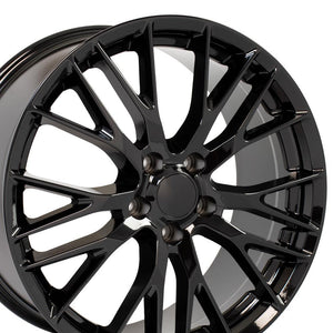 OE Wheels CV22C-20010-5475-79B 20" Replica fits Chevrolet Corvette C7 Z06 Black