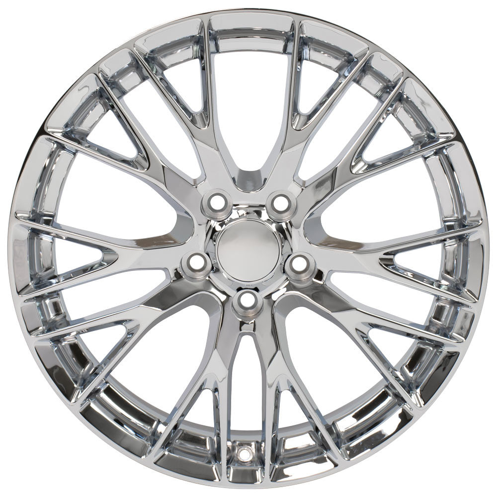 OE Wheels CV22C-20010-5475-79C 20" Replica fits Chevrolet Corvette C7 Z06 Chrome