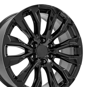 OE Wheels CV30-22090-6550-28B 22" Replica fits GMC Yukon 1500 22x9 Gloss Black