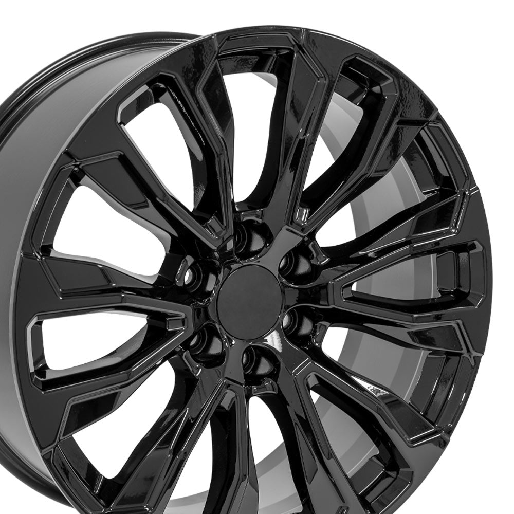 OE Wheels CV30-22090-6550-28B 22" Replica fits GMC Yukon 1500 22x9 Gloss Black