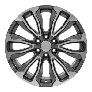 OE Wheels CV30-22090-6550-28MG 22" Replica fits GMC Yukon 1500 Gunmetal Machined