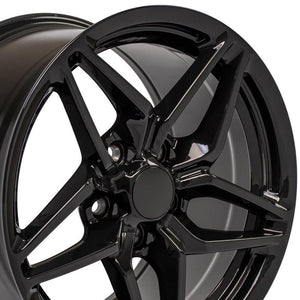 OE Wheels CV31-17095-5475-56B 17" Replica fits Chevrolet Corvette C7 ZR1 Black