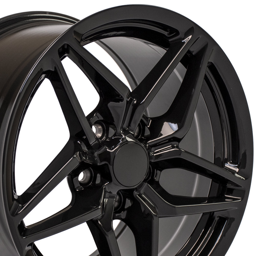 OE Wheels CV31-17095-5475-56B 17" Replica fits Chevrolet Corvette C7 ZR1 Black