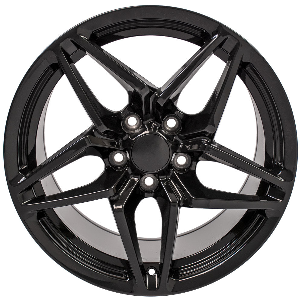 OE Wheels CV31-18105-5475-56B 18" Replica fits Chevrolet Corvette C7 ZR1 Black