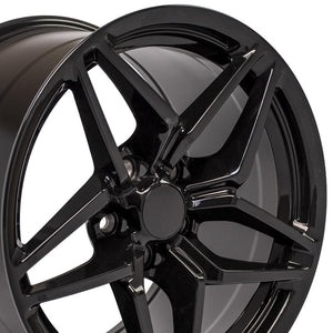 OE Wheels CV31-18105-5475-56B 18" Replica fits Chevrolet Corvette C7 ZR1 Black