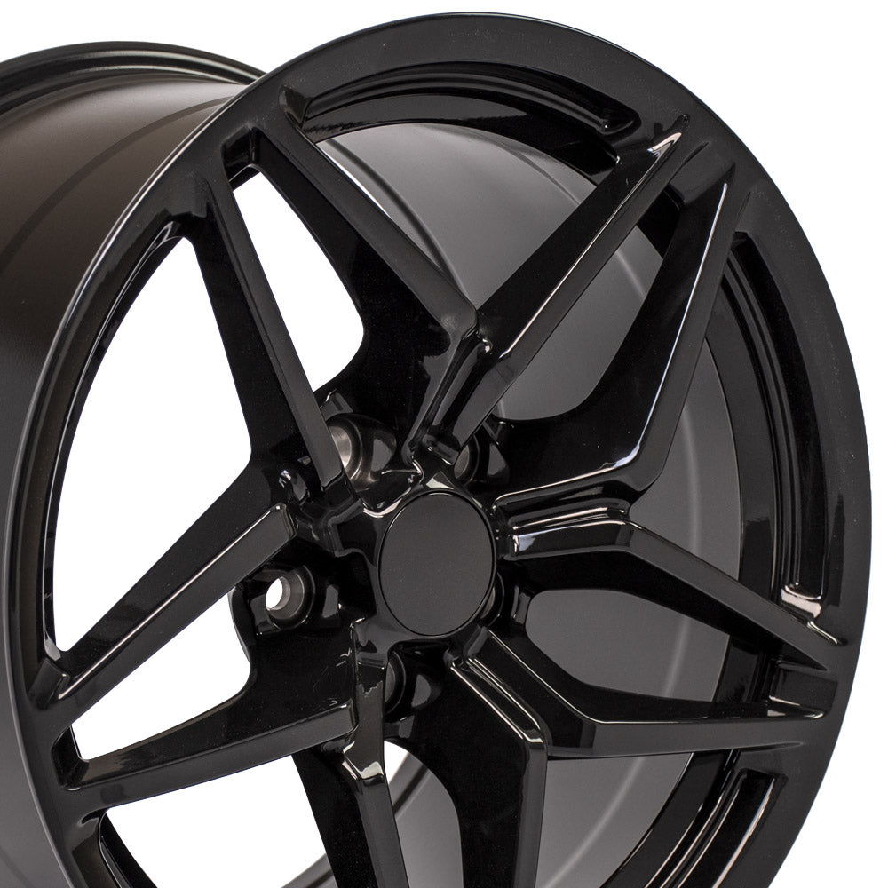 OE Wheels CV31-18105-5475-56B 18" Replica fits Chevrolet Corvette C7 ZR1 Black