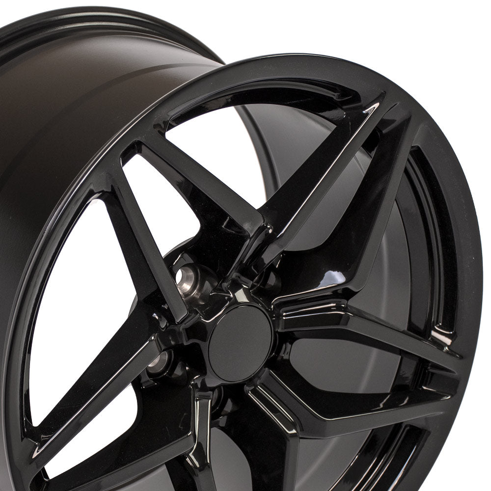 OE Wheels CV31-18105-5475-56B 18" Replica fits Chevrolet Corvette C7 ZR1 Black