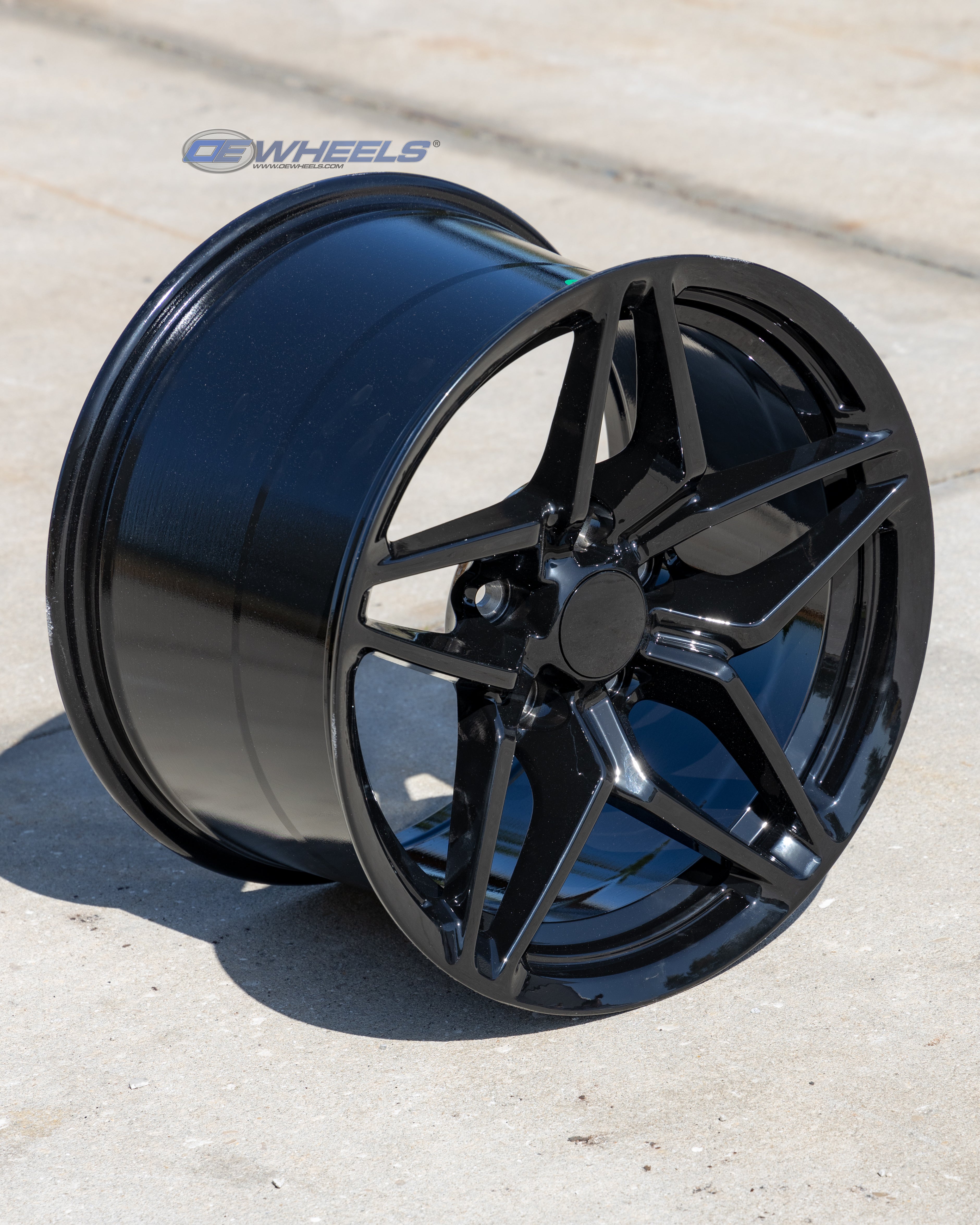 OE Wheels CV31-17110-5475-50B 17" Replica fits Chevrolet Corvette C7 ZR1 Black