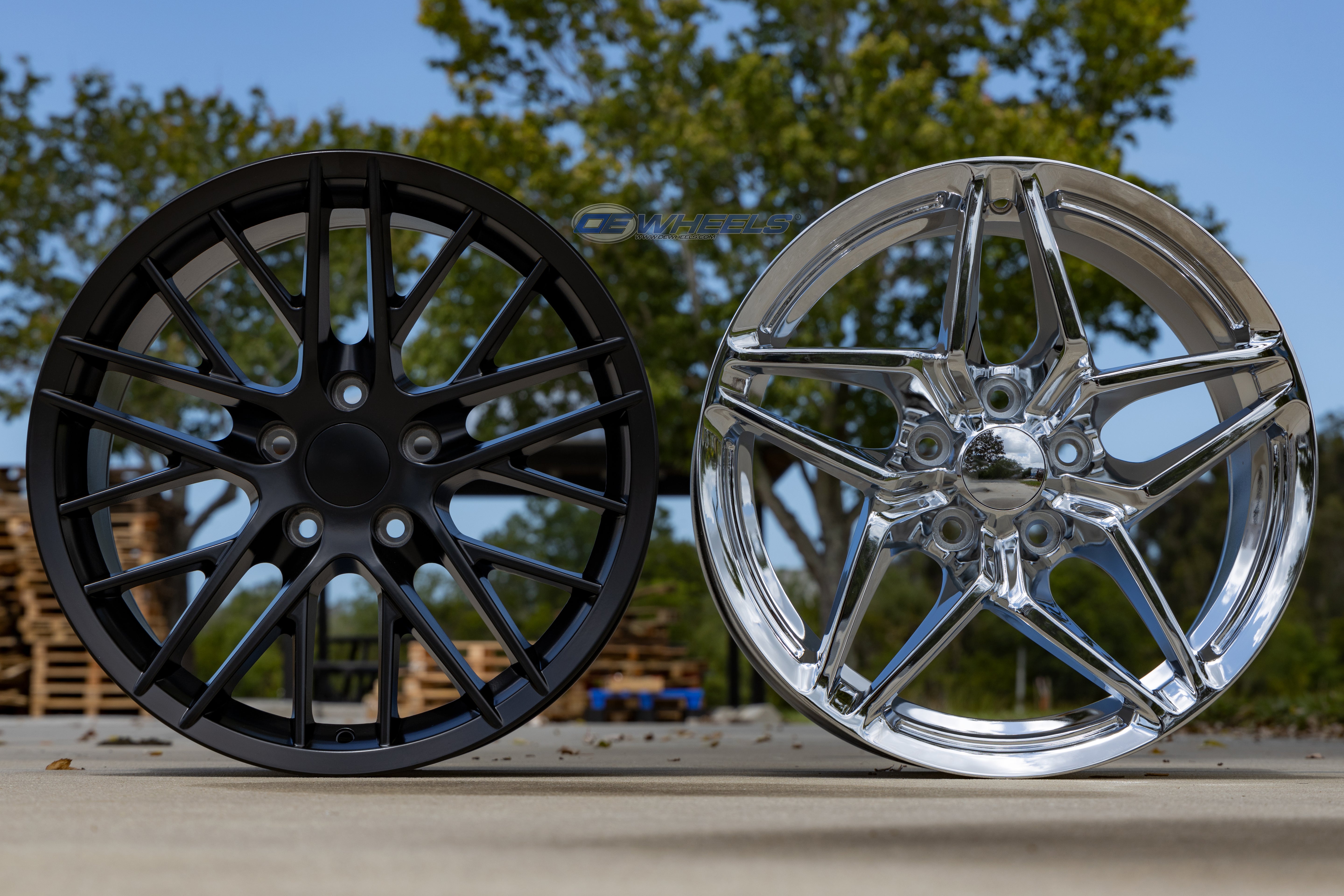 OE Wheels CV31-18105-5475-56C 18" Replica fits Chevrolet Corvette C7 ZR1 Chrome
