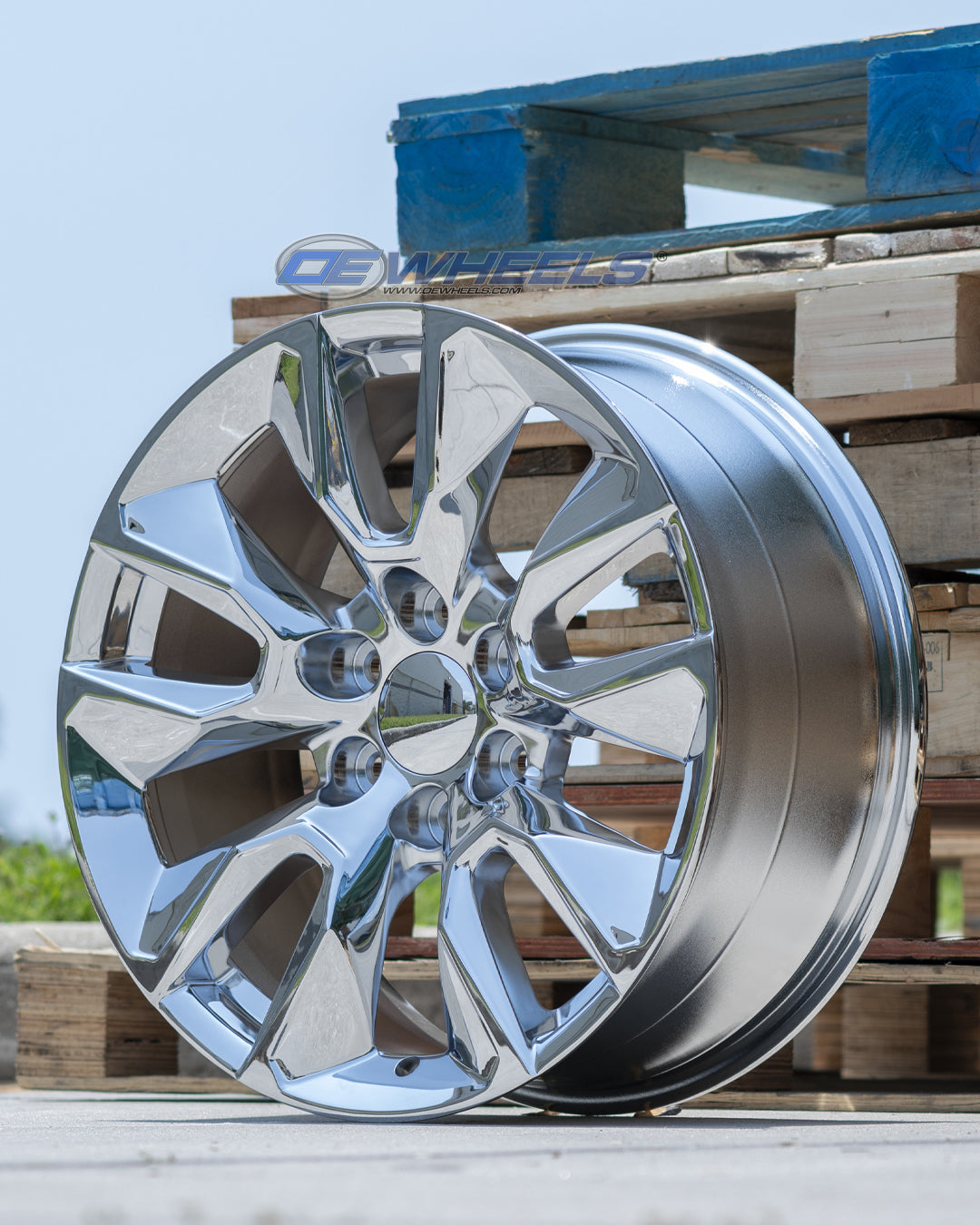 OE Wheels CV32-20090-6550-28C 20" Replica fits Chevrolet Silverado 20x9 Chrome