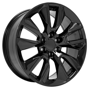 OE Wheels CV32-22090-6550-28B 22" Replica fits Chevrolet Silverado 1500 Black