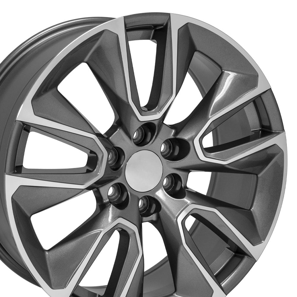 OE Wheels CV32-22090-6550-28MG 22" Replica fits Chevrolet Silverado Gunmetal