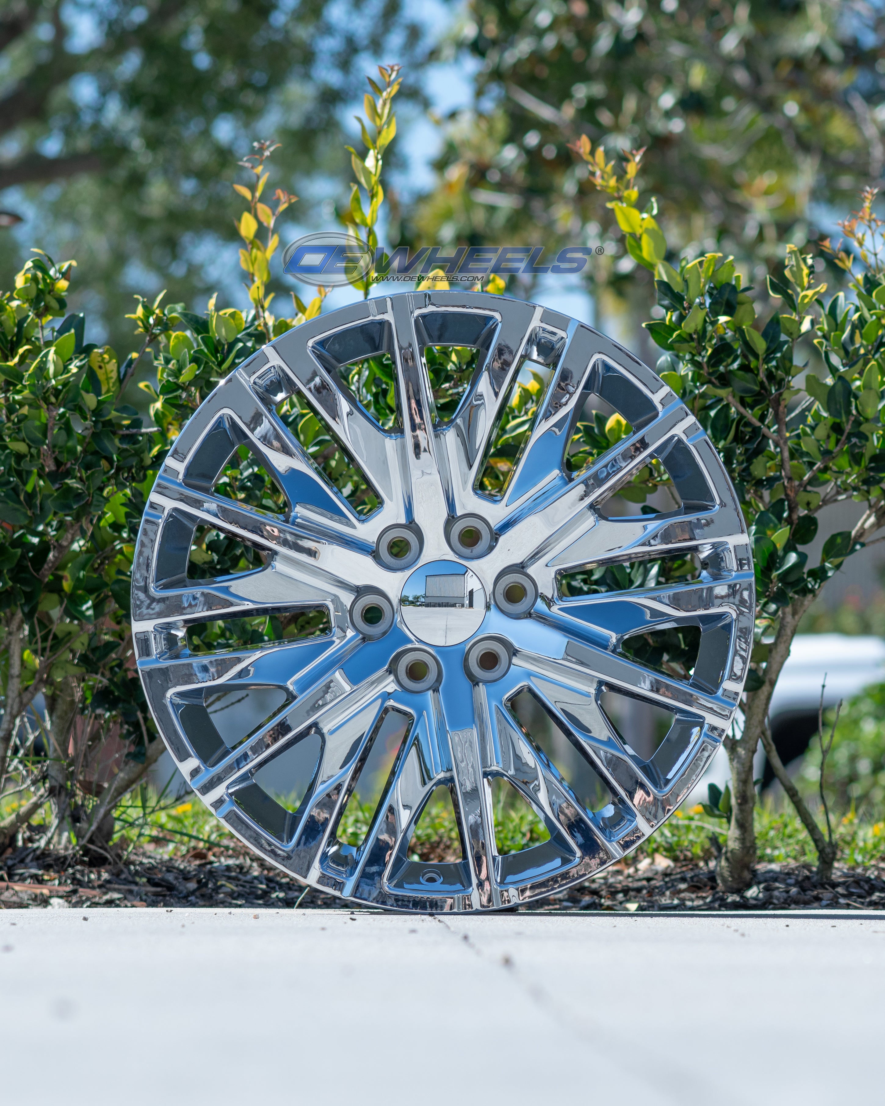 OE Wheels CV33-22090-6550-28C 22" Replica CV33 fits GMC Sierra 1500 22x9 Chrome